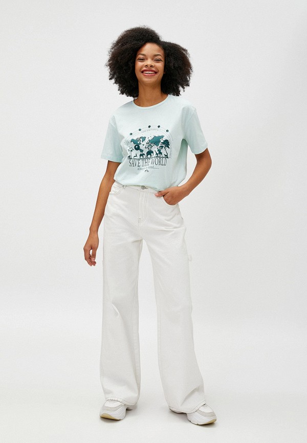 Футболка Koton бирюзовый, размер 40, фото 2