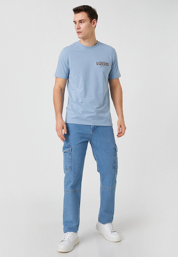 Футболка Koton голубой, размер 56, фото 2