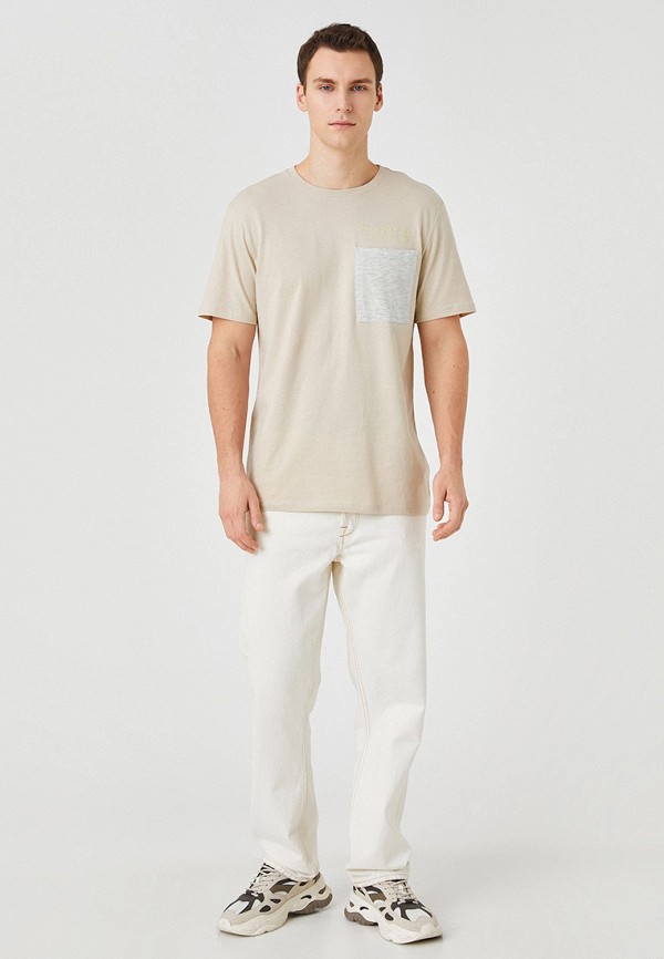 Футболка Koton бежевый, размер 56, фото 2