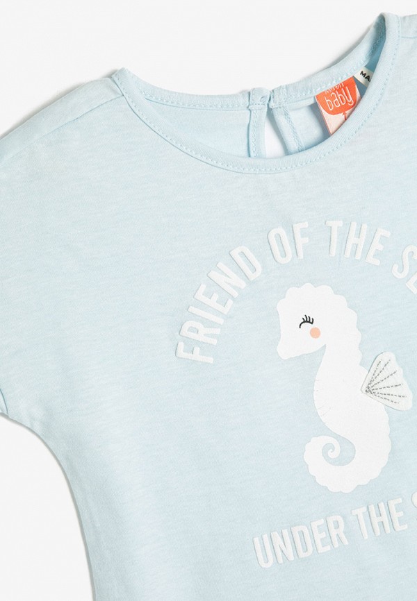 Футболка Koton голубой, размер 80, фото 3