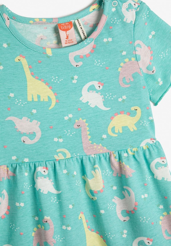 Платье Koton бирюзовый, размер 80, фото 3