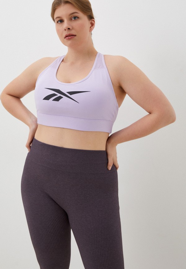 

Топ спортивный Reebok, Фиолетовый, LUX VECTOR RACER BRA IN