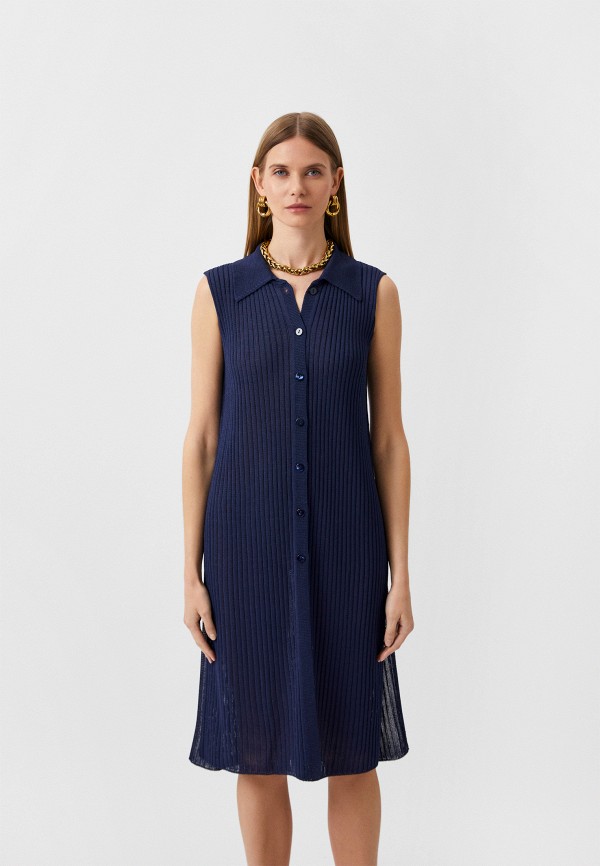 Платье Luisa Spagnoli синий, размер 42, фото 2