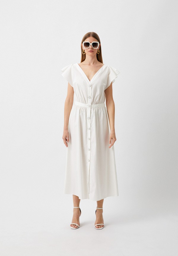 Платье Luisa Spagnoli белого цвета