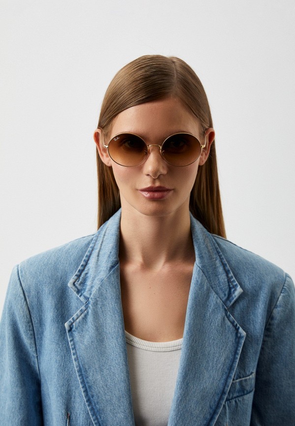 Очки солнцезащитные Ray-Ban® золотой, размер 54, фото 7