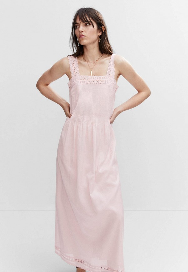 Сарафан Mango розовый, размер 42, фото 3