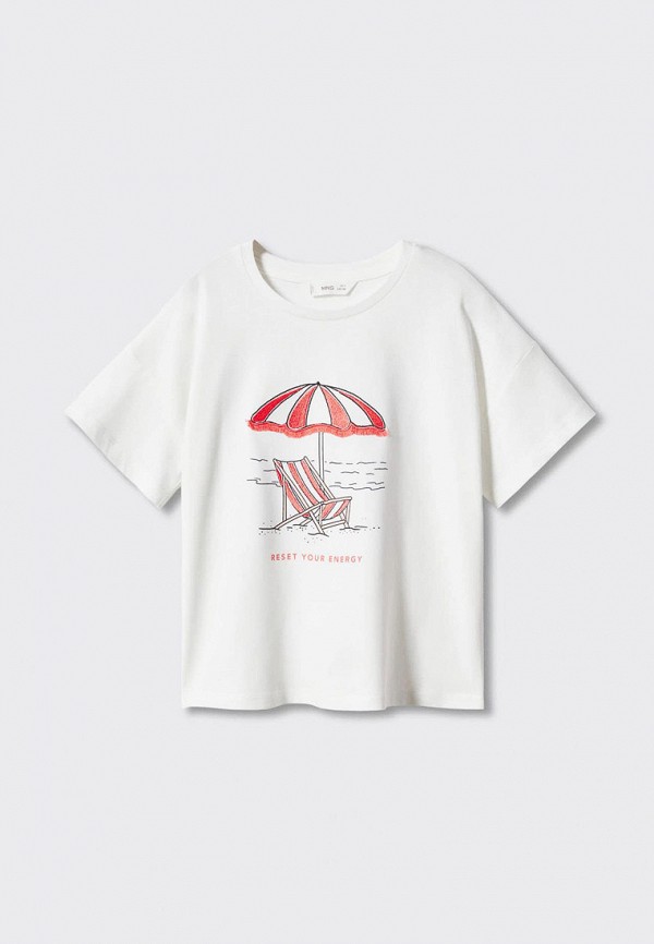 

Футболка Mango Kids, Белый, BEACH