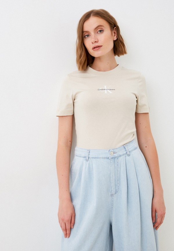 

Футболка Calvin Klein Jeans, Бежевый