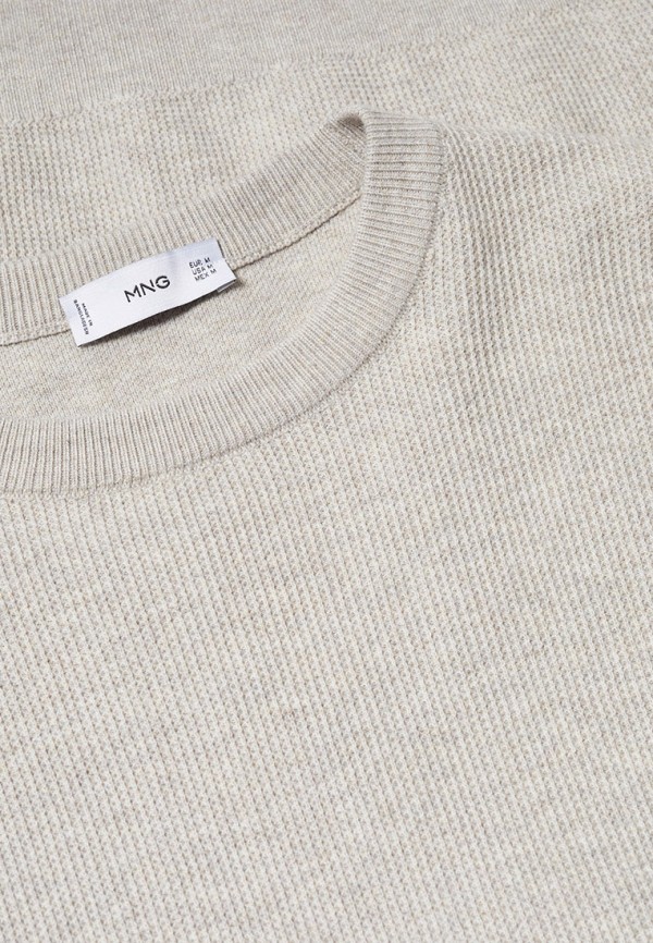 Джемпер Mango Man бежевый, размер 48, фото 5