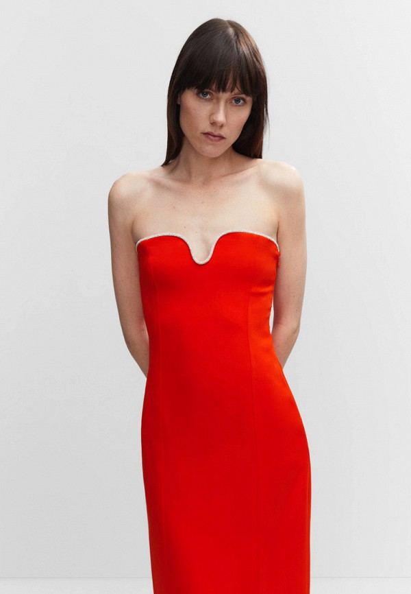 Платье Mango красный, размер 40, фото 3