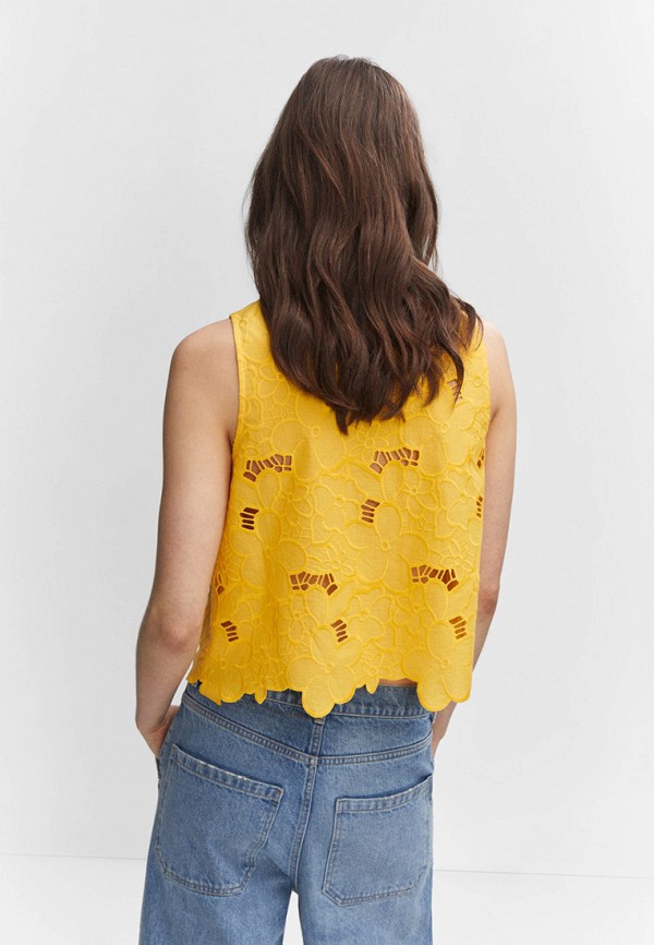 Блуза Mango желтый, размер 44, фото 3