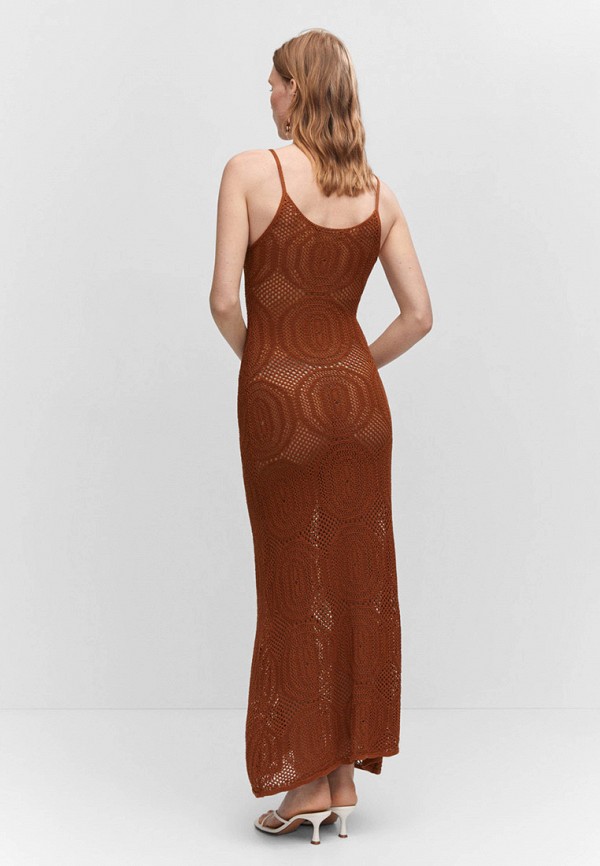 Платье Mango коричневый, размер 42, фото 2