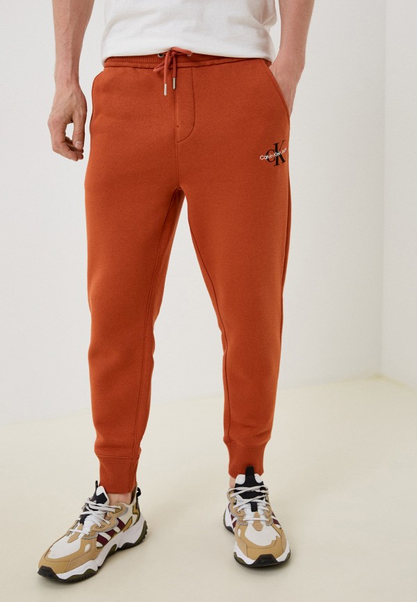 Брюки спортивные Calvin Klein Jeans оранжевого цвета