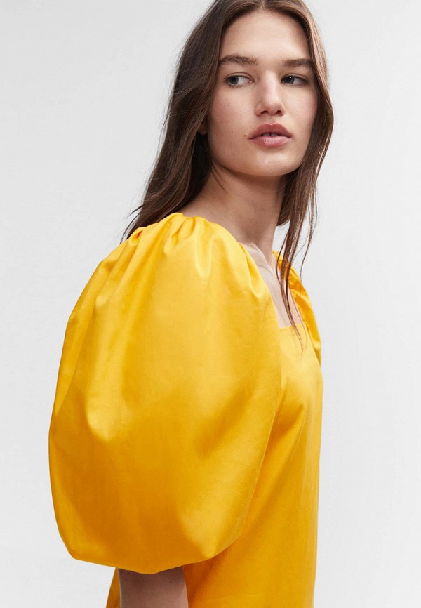 Платье Mango желтый, размер 44, фото 4