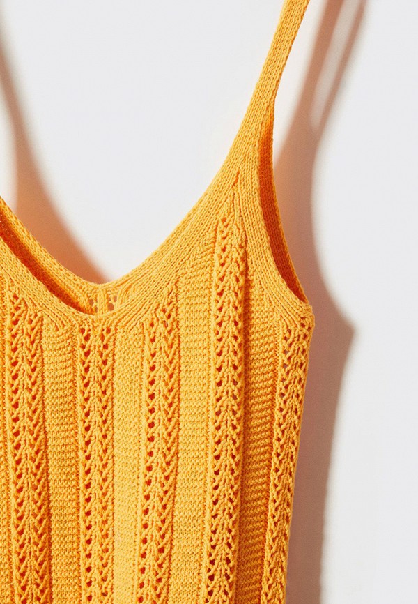 Платье Mango желтый, размер 48, фото 5