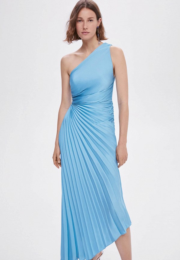 Платье Mango голубой, размер 44, фото 3