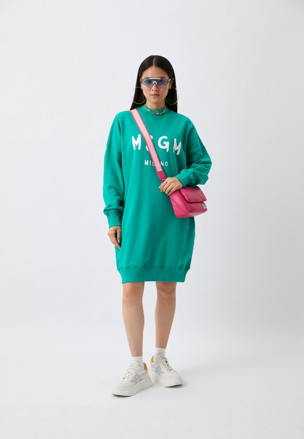 Платье MSGM бирюзовый, размер 40, фото 2