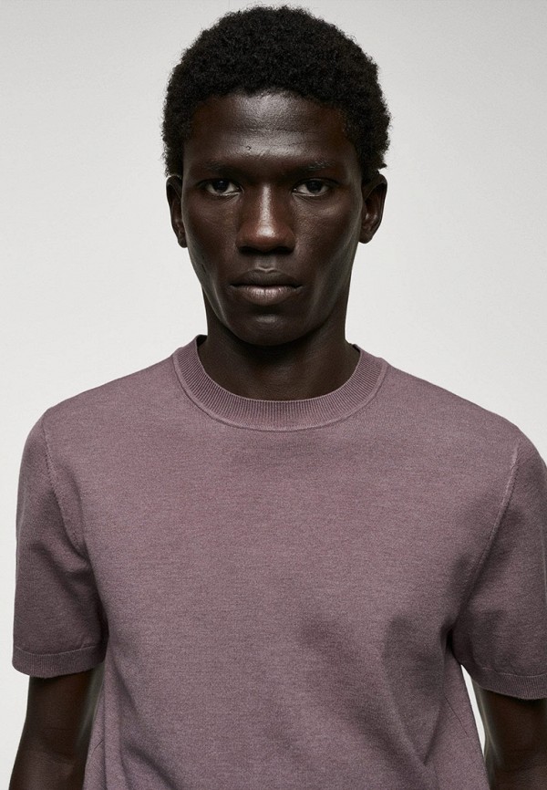 Джемпер Mango Man фиолетовый, размер 54, фото 4