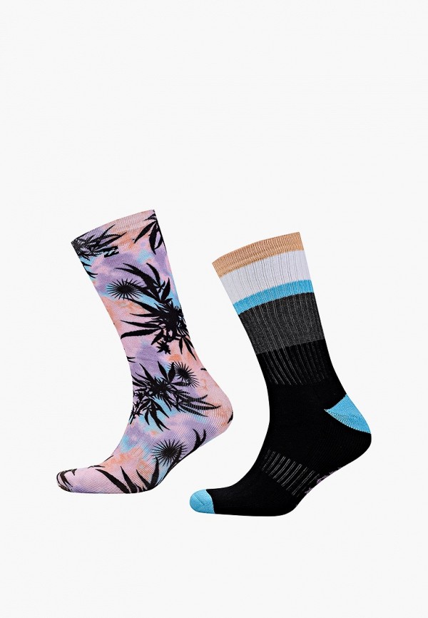 

Носки 2 пары Billabong, Разноцветный, TIE DYE CREW SO M SOCK 1220