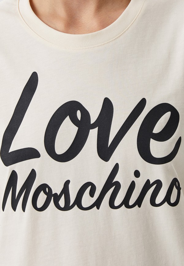 Футболка Love Moschino бежевый, размер 46, фото 4