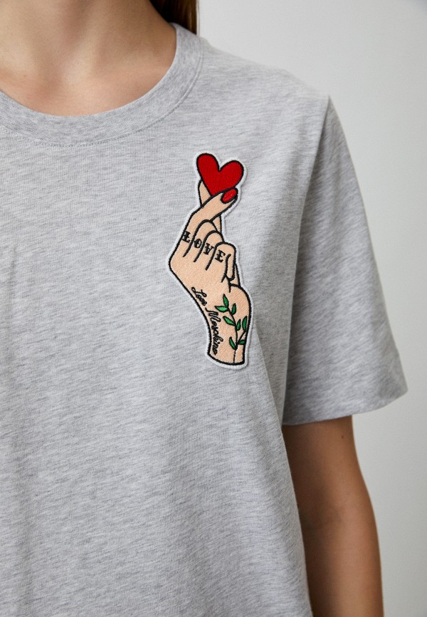 Футболка Love Moschino серый, размер 42, фото 4