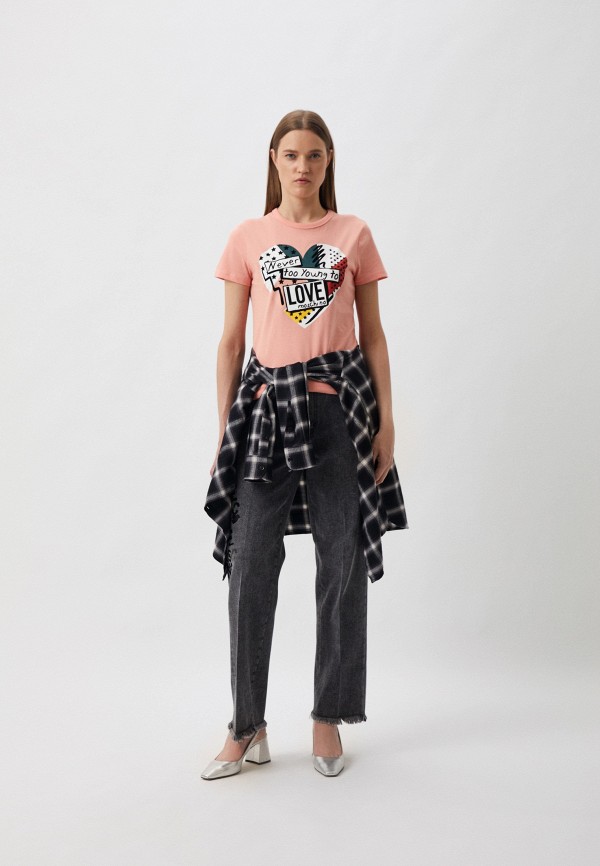Футболка Love Moschino розовый, размер 44, фото 2