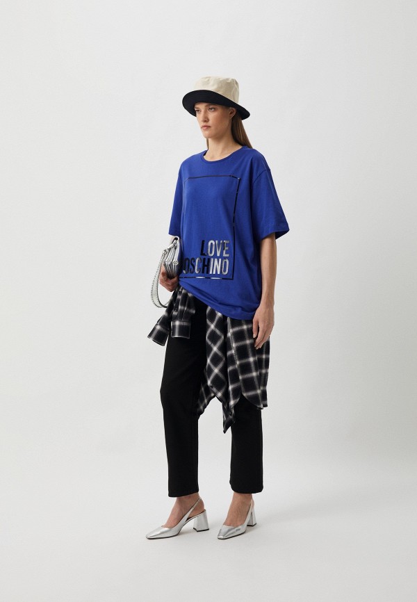 Футболка Love Moschino фиолетовый, размер 46, фото 2