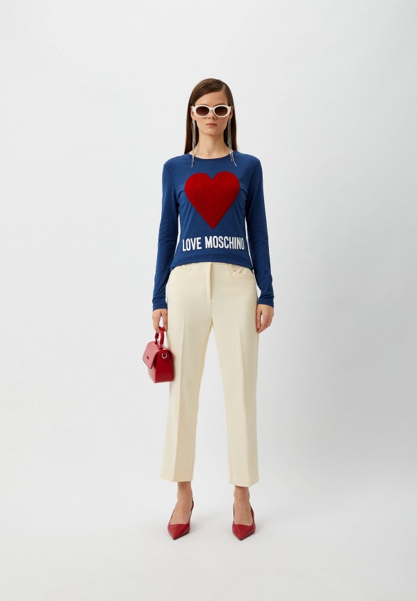 Лонгслив Love Moschino синий, размер 48, фото 2