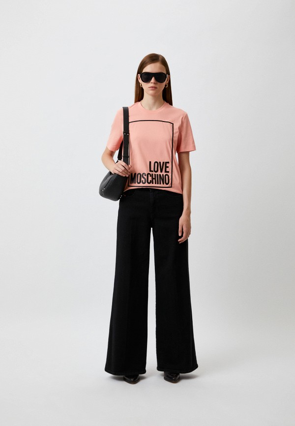 Футболка Love Moschino розовый, размер 42, фото 2