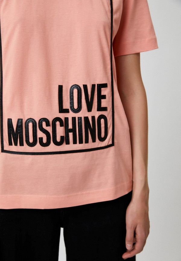 Футболка Love Moschino розовый, размер 42, фото 4