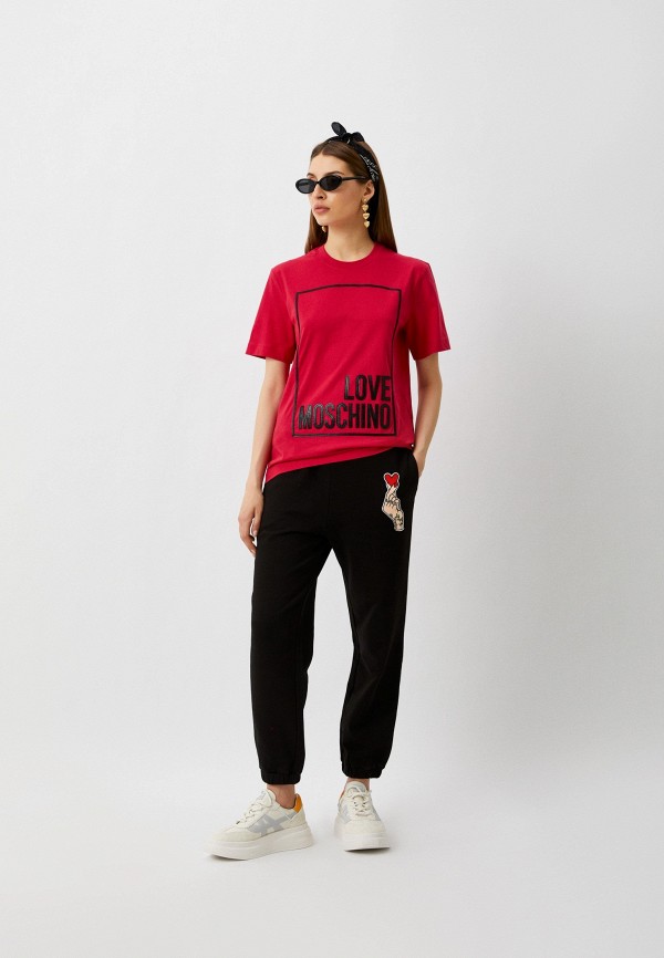 Футболка Love Moschino красный, размер 42, фото 2