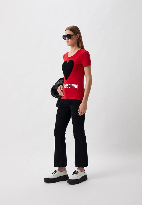 Футболка Love Moschino красный, размер 48, фото 2