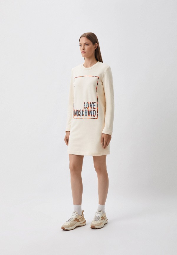 Платье Love Moschino бежевый, размер 48, фото 2