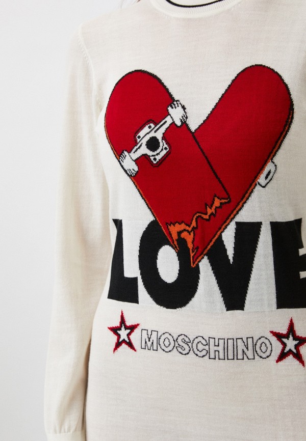 Платье Love Moschino белый, размер 46, фото 4
