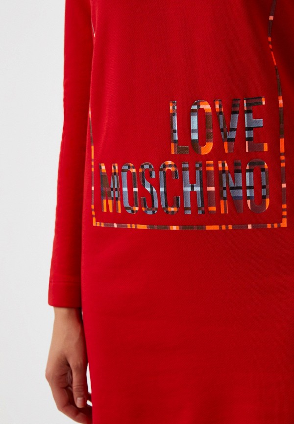 Платье Love Moschino красный, размер 46, фото 4