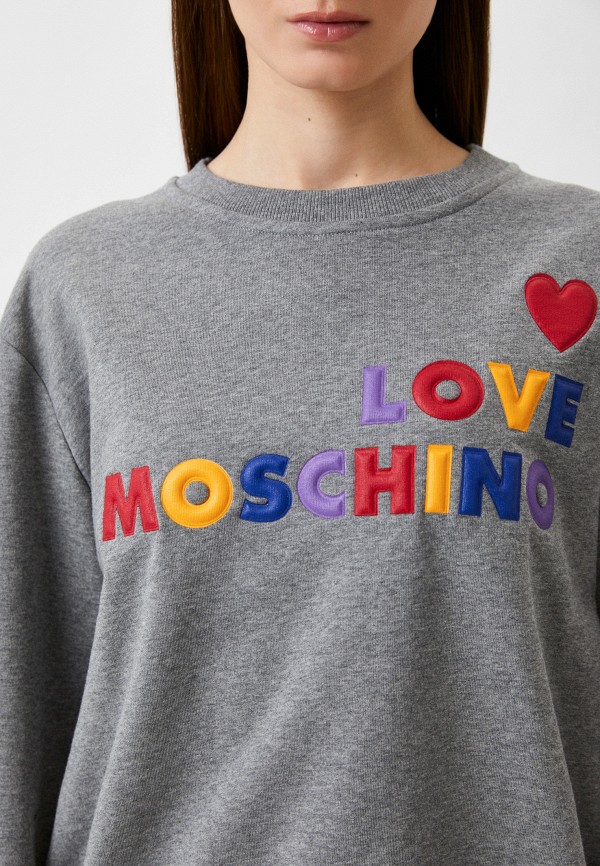 Свитшот Love Moschino серый, размер 40, фото 4