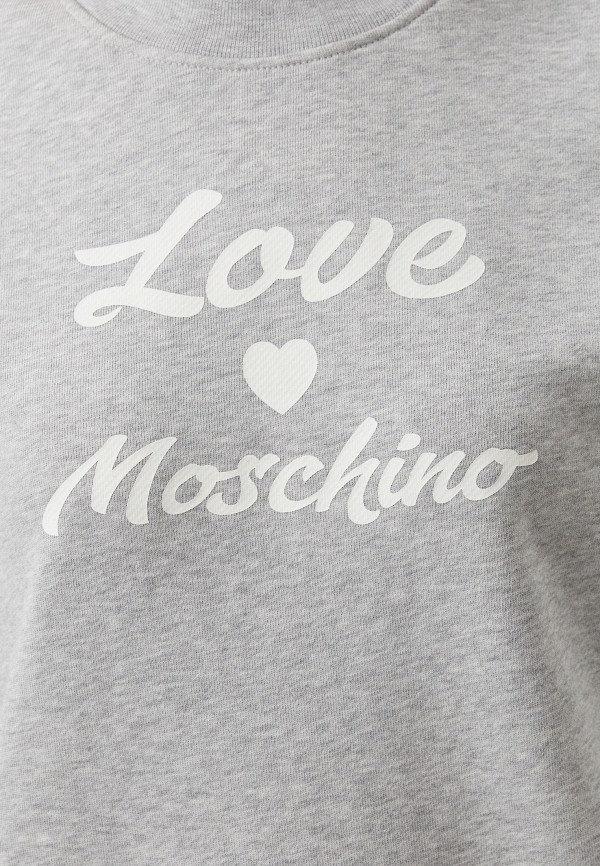 Свитшот Love Moschino серый, размер 48, фото 4