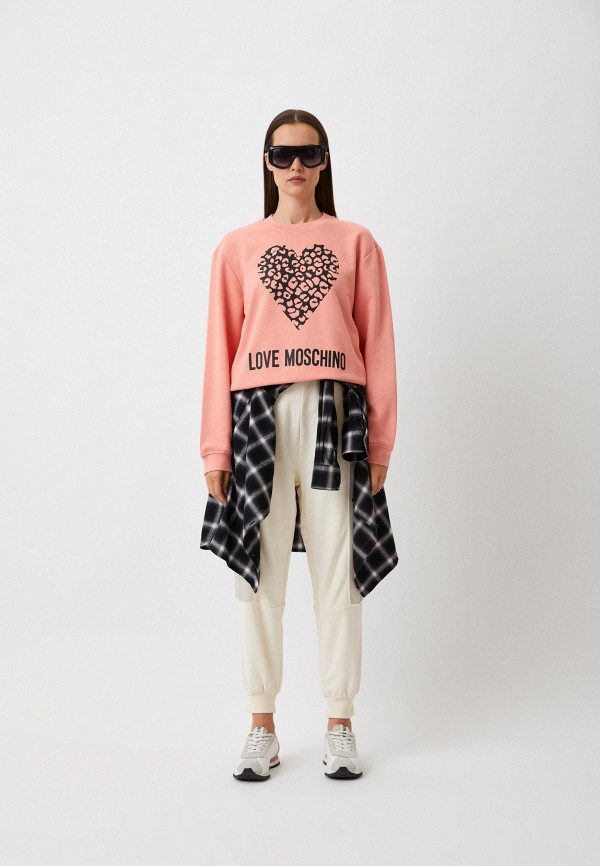 Свитшот Love Moschino розовый, размер 42, фото 2
