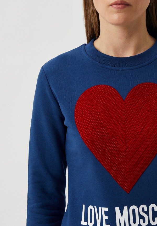Свитшот Love Moschino синий, размер 42, фото 4