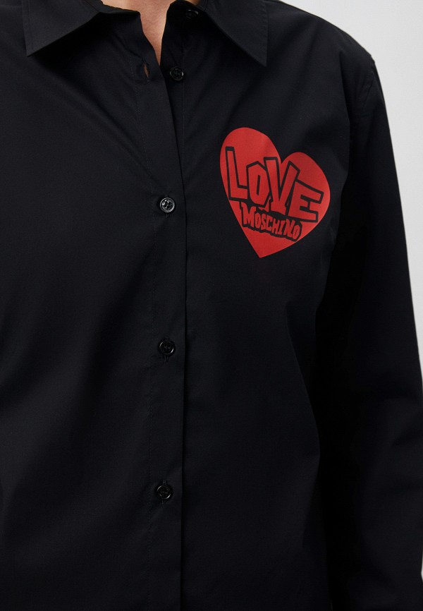 Рубашка Love Moschino черный, размер 40, фото 4