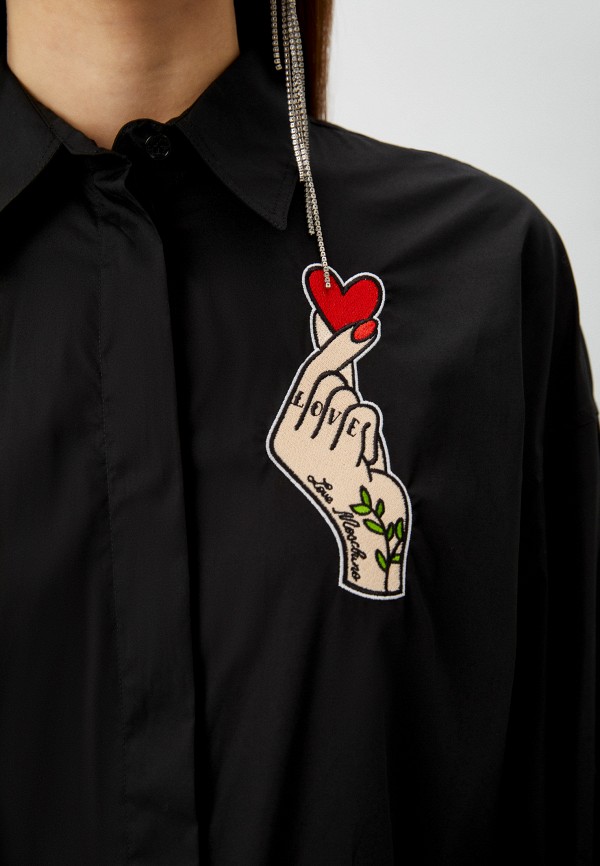 Рубашка Love Moschino черный, размер 44, фото 4