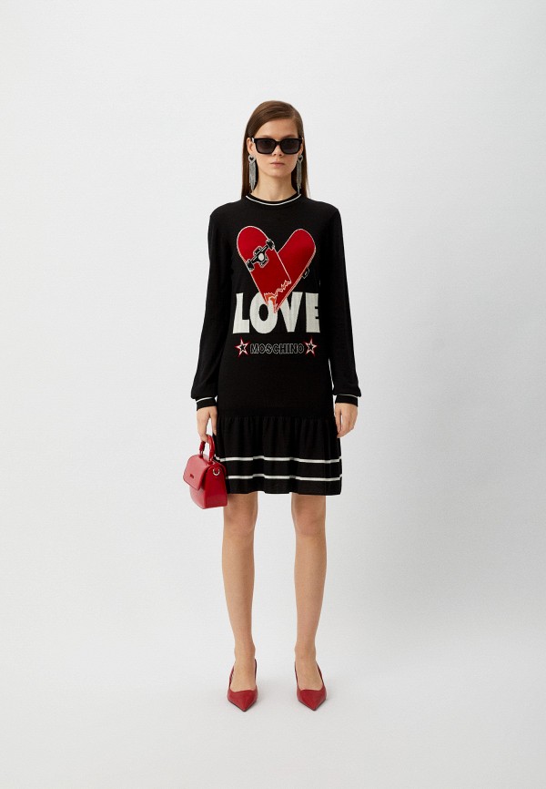 Платье Love Moschino черного цвета