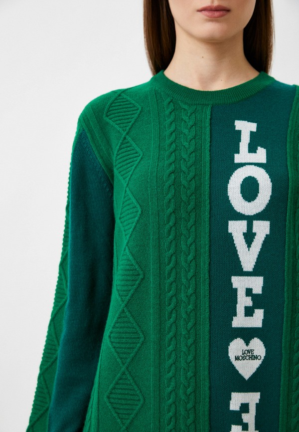 Платье Love Moschino зеленый, размер 44, фото 4