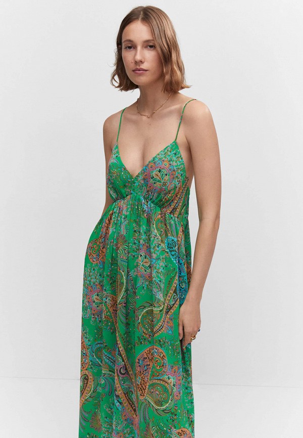 Сарафан Mango зеленый, размер 40, фото 3