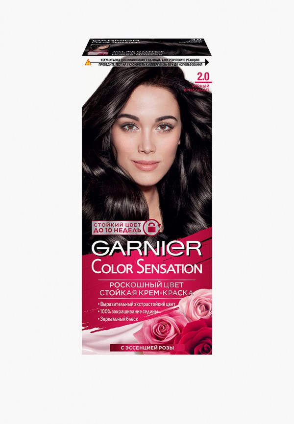 

Краска для волос Garnier, Черный, стойкая, с эссенцией розы