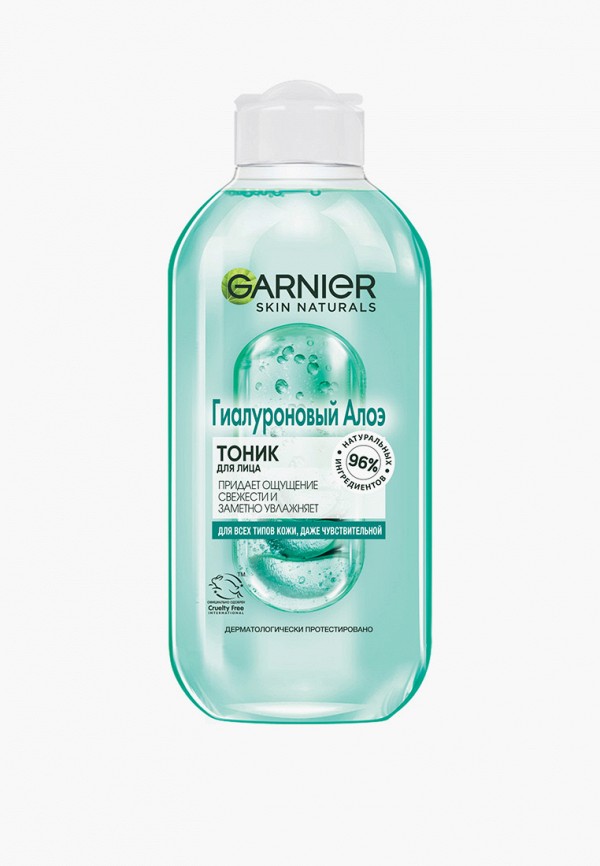 

Тоник для лица Garnier, Прозрачный, с Алоэ Вера и Гиалуроновой кислотой
