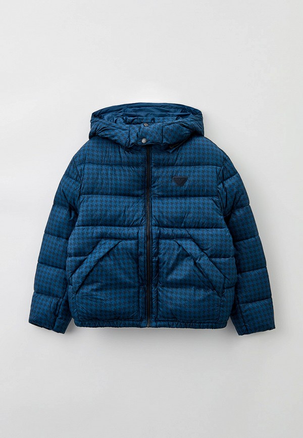 Куртка утепленная Emporio Armani синего цвета
