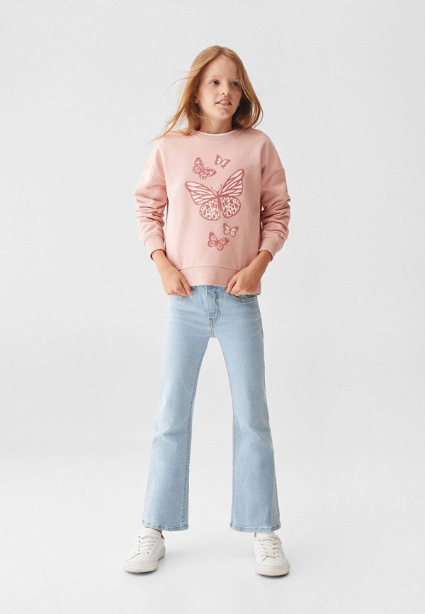 Свитшот Mango Kids розовый, размер 128, фото 4