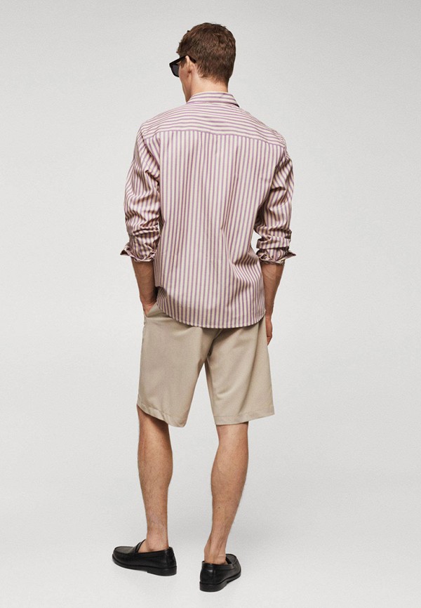 Рубашка Mango Man фиолетовый, размер 50, фото 3