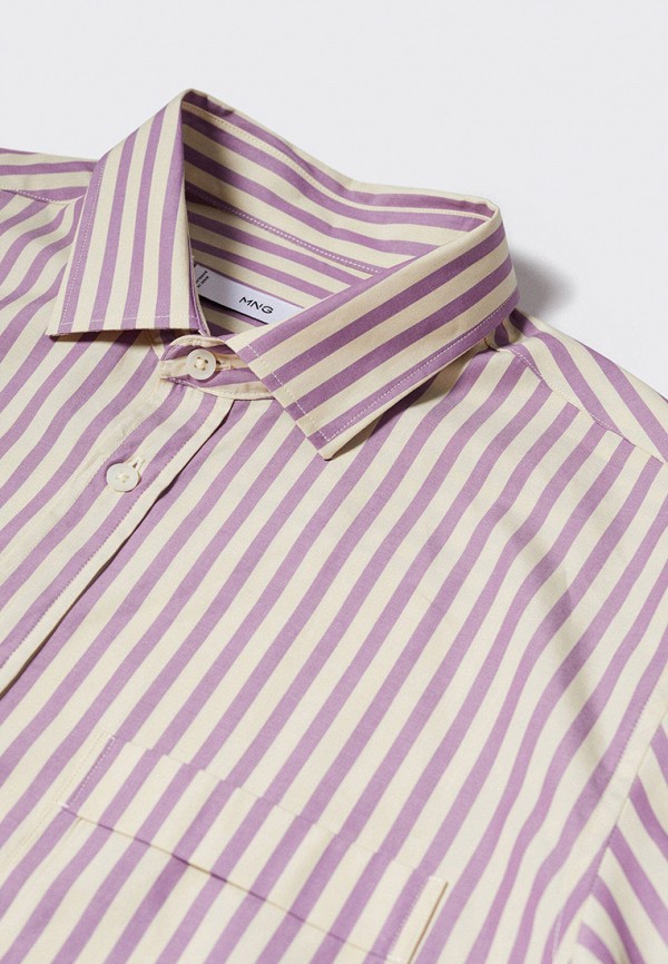 Рубашка Mango Man фиолетовый, размер 50, фото 5